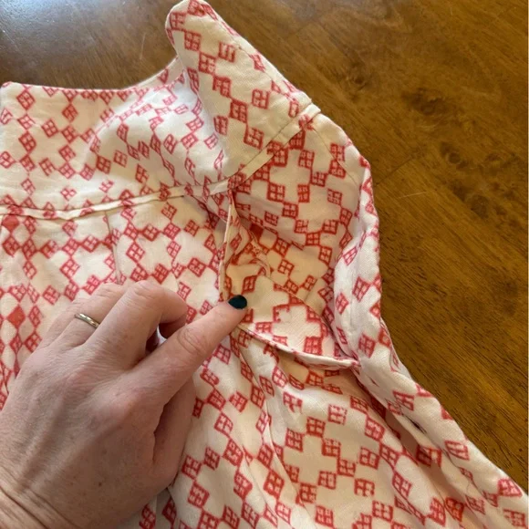 LOFT linen blend pocket skirt NWT size 2 pink and burgundy skirt mini skirt - Picture 3 of 4